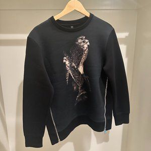 Neil Barrett eagle black sweatshirt with side zipper designs